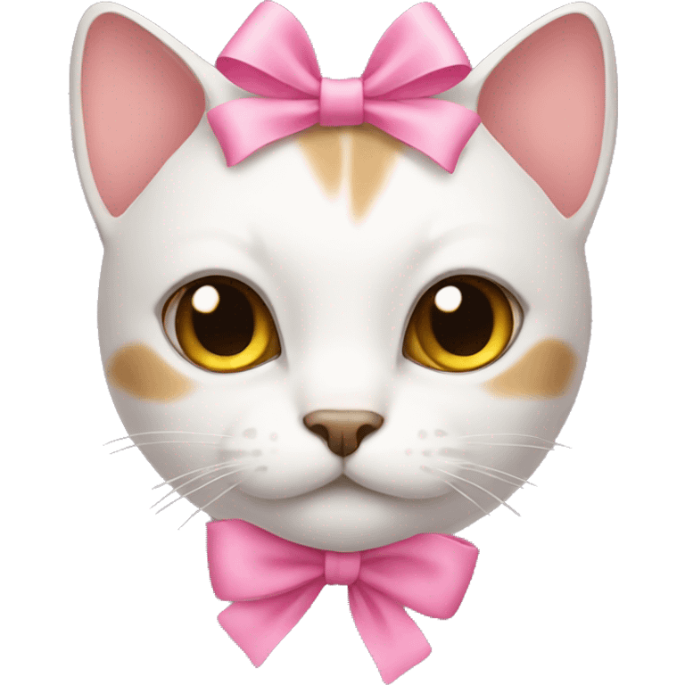 cat with pink bow emoji