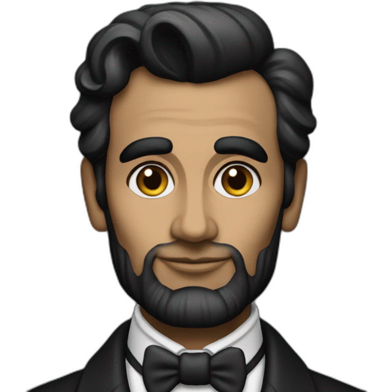 Nauman Shaikh as Abraham Lincoln with a fade emoji