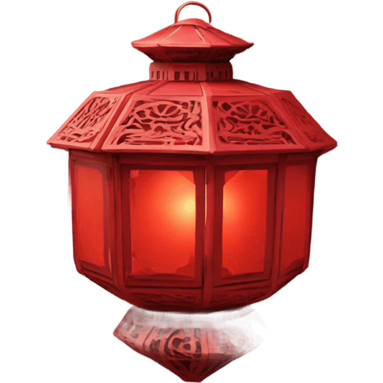 I want a paper cut of a red lantern emoji