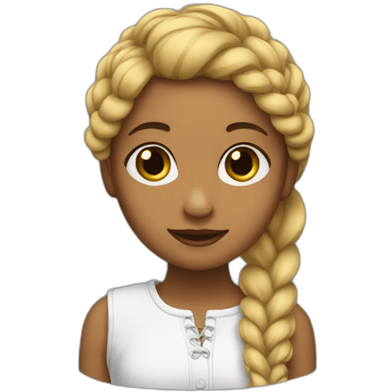  Girl with Braid jellow  emoji