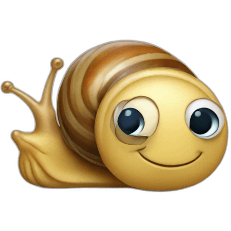 Well dressed snail emoji