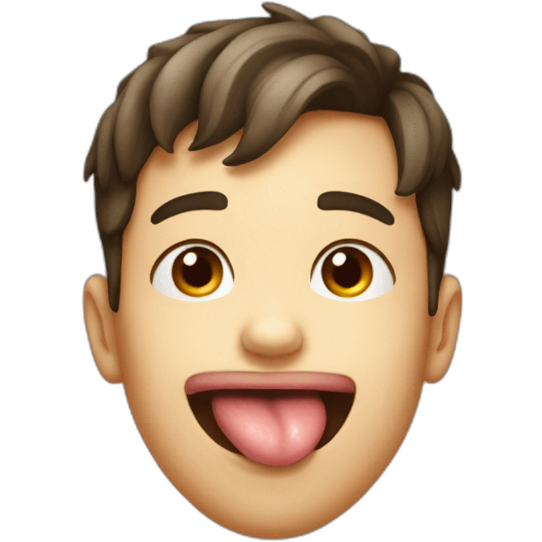 boy tongue out face emoji