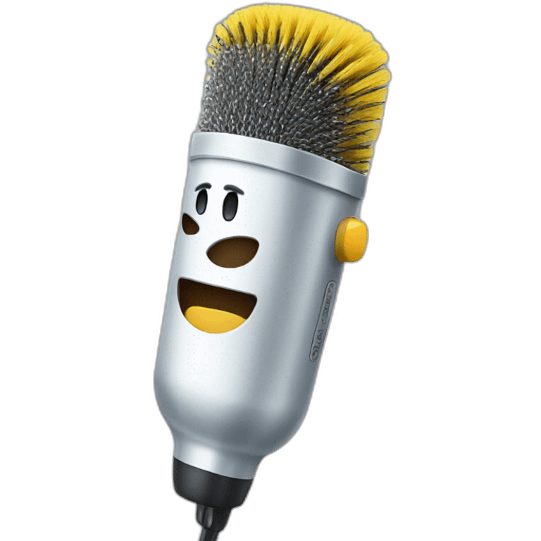 Brushing microphone  emoji