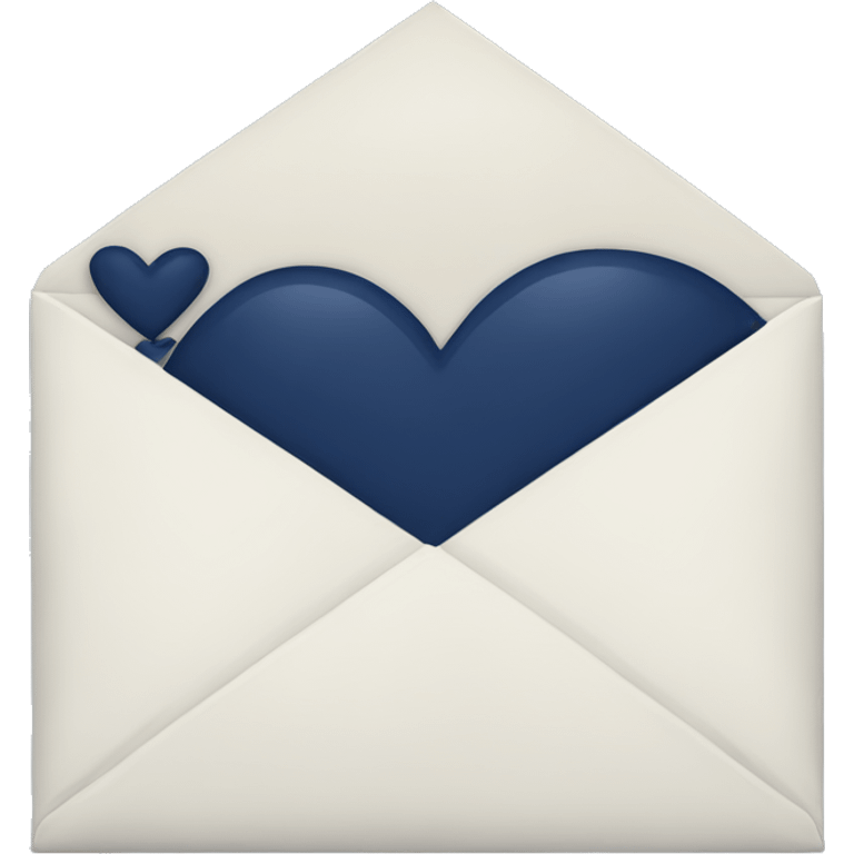 An envelope with a navy heart  emoji