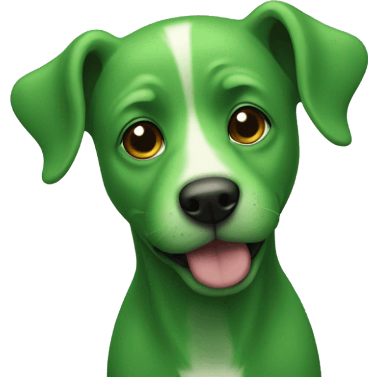 Green dog emoji