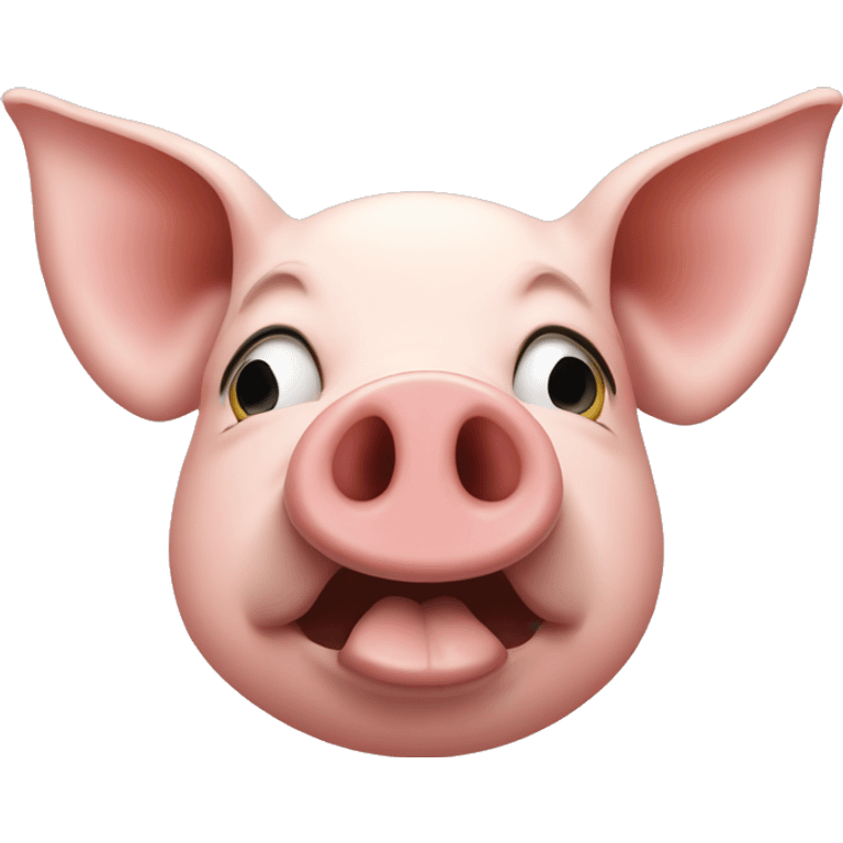 a pig with a human nose emoji