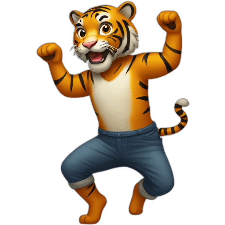 Dancing tiger emoji