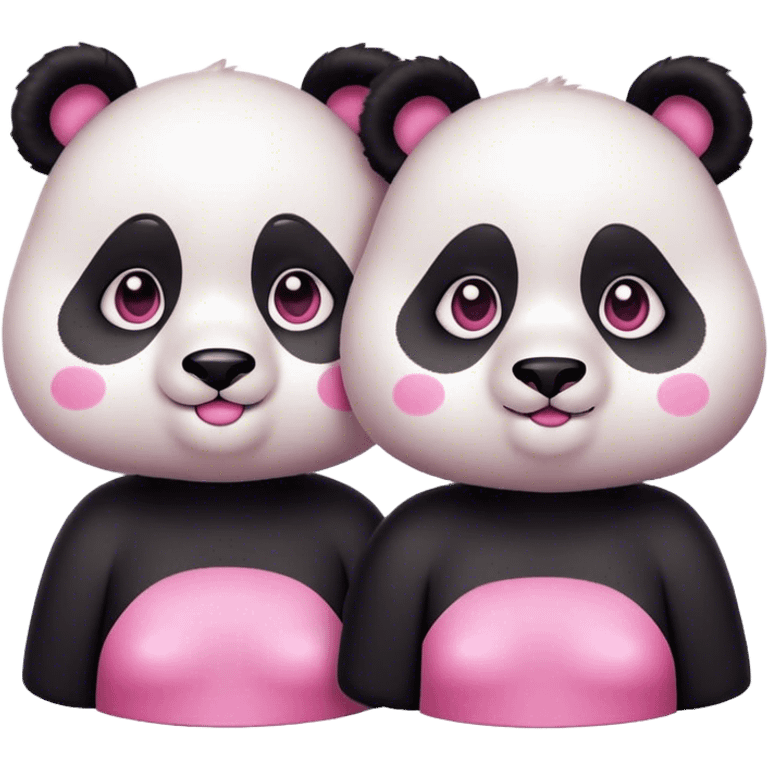 Panda bear girls Pink details emoji