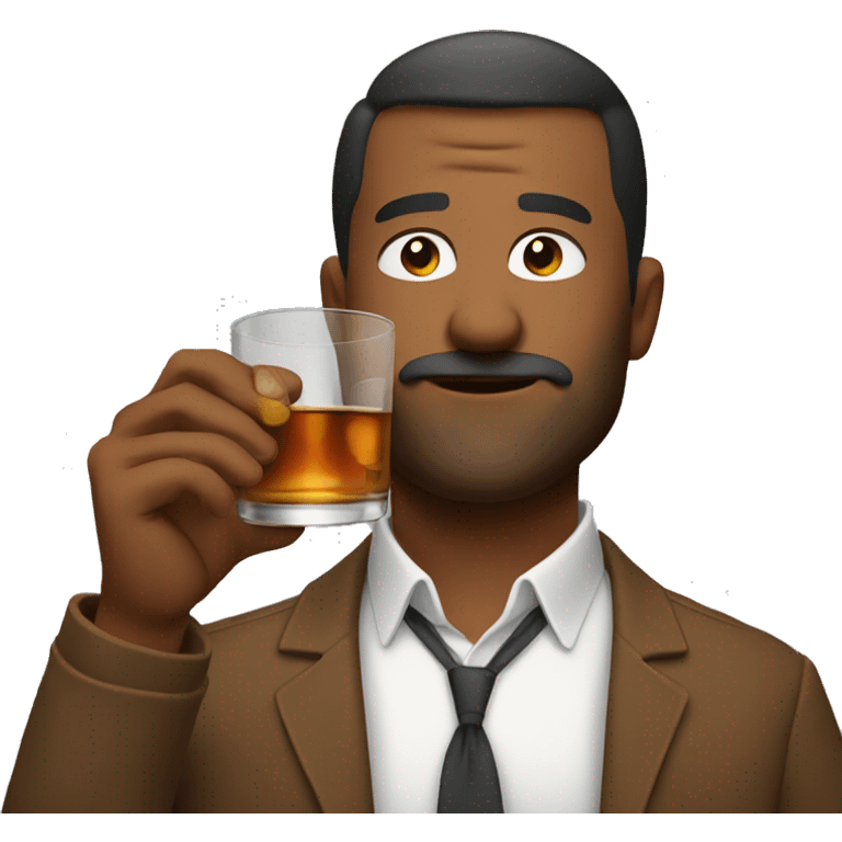 Dad drinking a whiskey  emoji