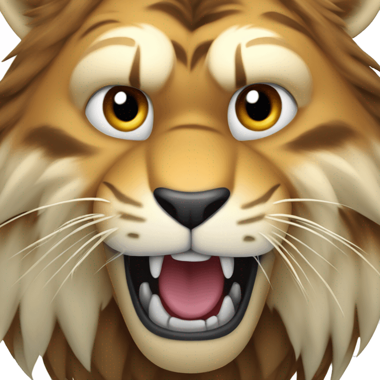 Sabertooth tiger with brown fur and gigantic fangs emoji