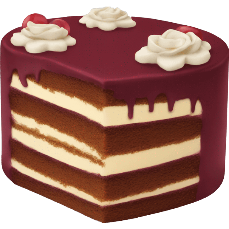 Burgundy cake emoji