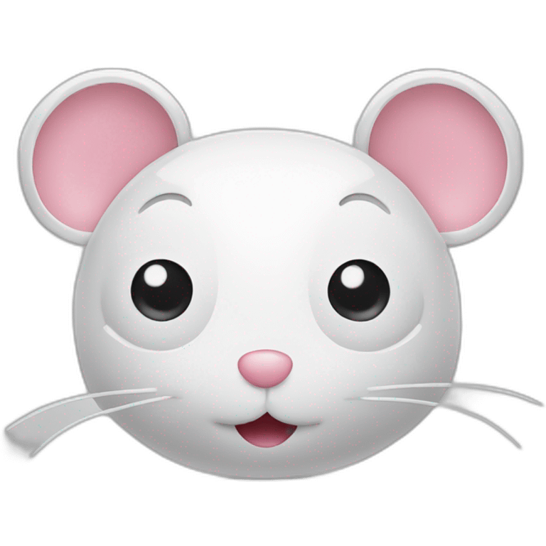 Computer mouse with eyes and smile emoji