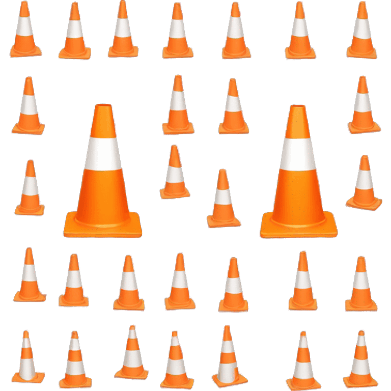 Guy head orange traffic cone  emoji