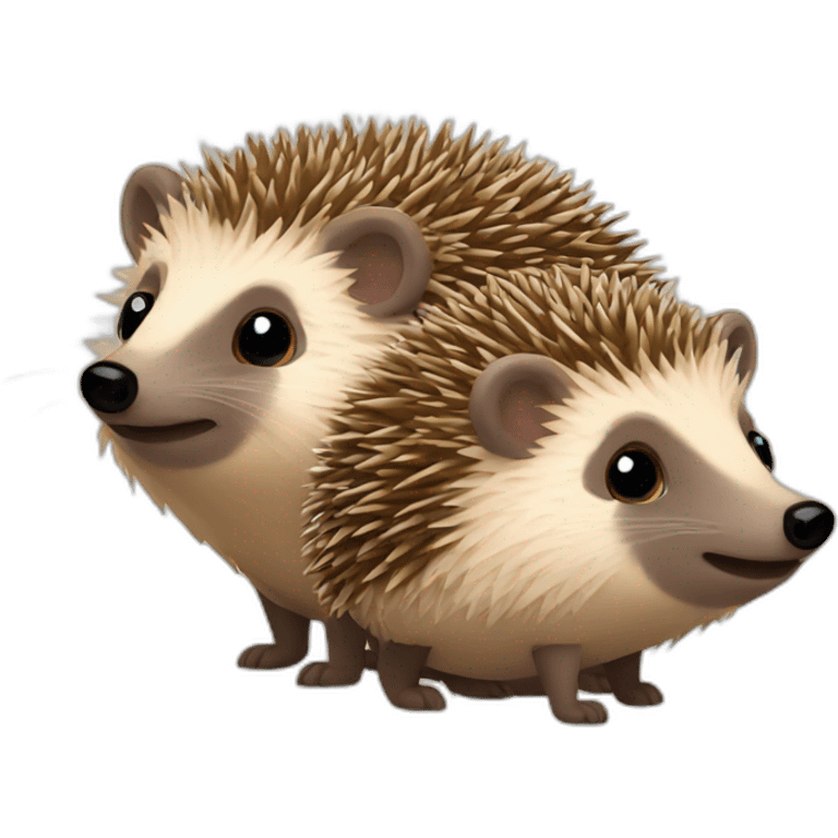 A pair of hedgehogs emoji