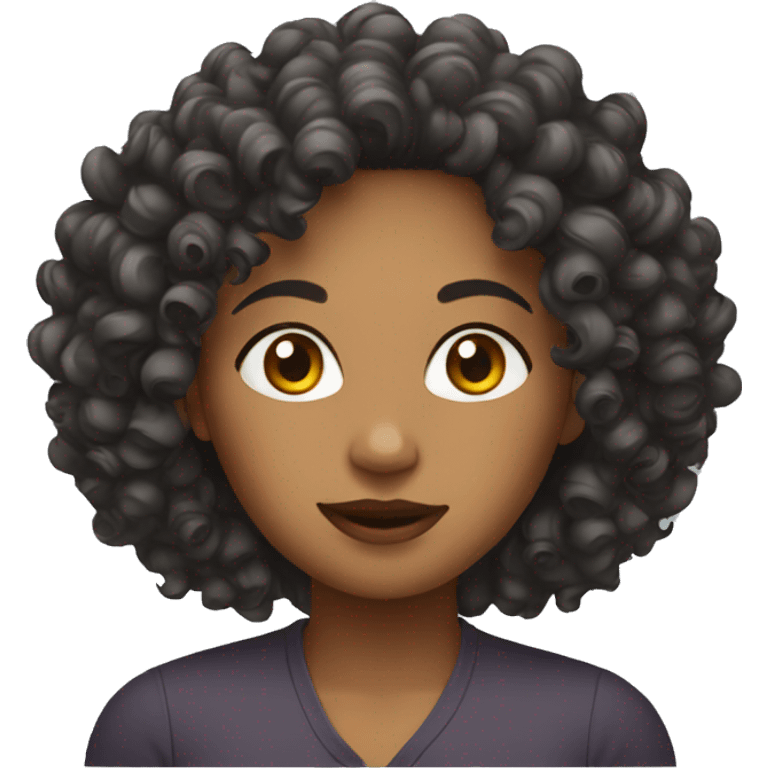 Curly hair women emoji