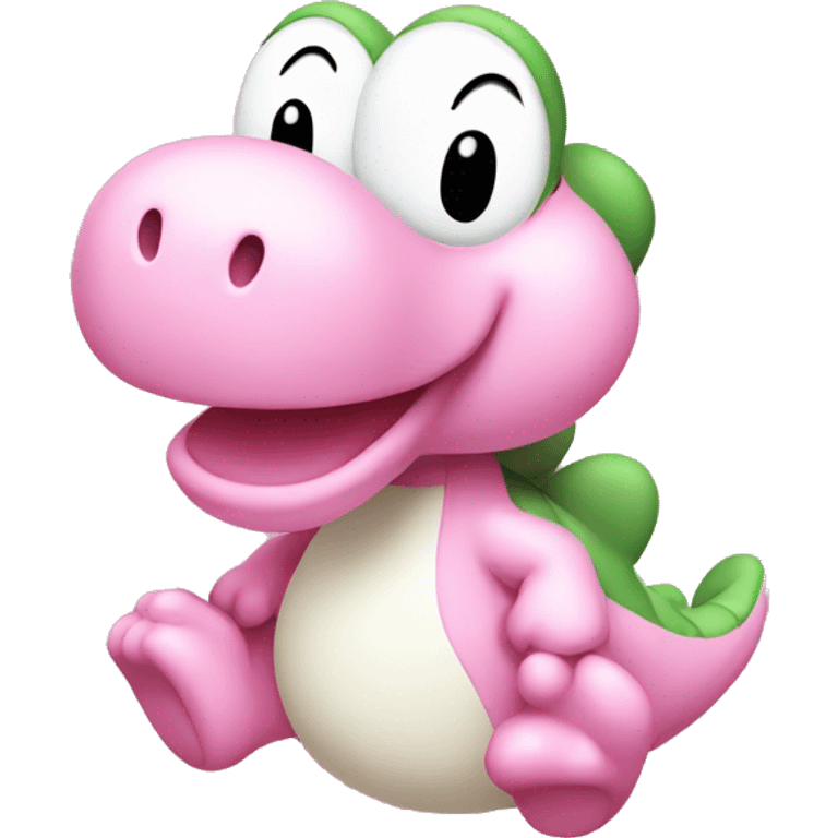 Yoshi in light pink emoji