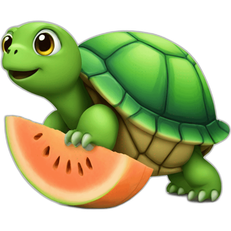 Turtle with a melon shell emoji