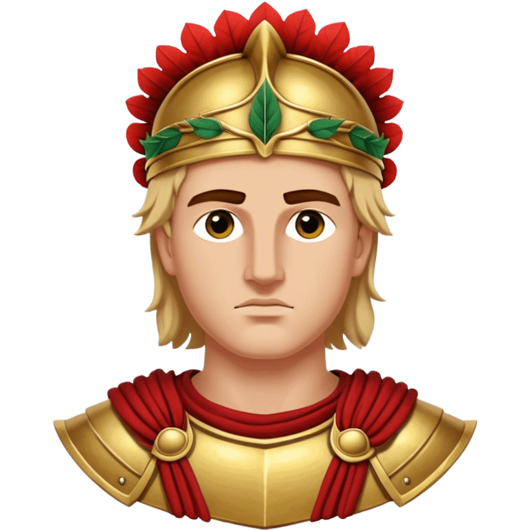 Cinematic Realistic portrait of Alexander the Great, depicted with photorealistic detail as a commanding historical conqueror, featuring sharp, lifelike facial features, meticulously rendered ancient Macedonian armor, and a laurel wreath, illuminated by natural, dramatic lighting that highlights his youthful determination and legendary presence. emoji