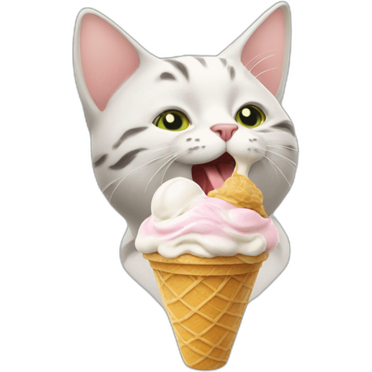 cat licking ice cream emoji