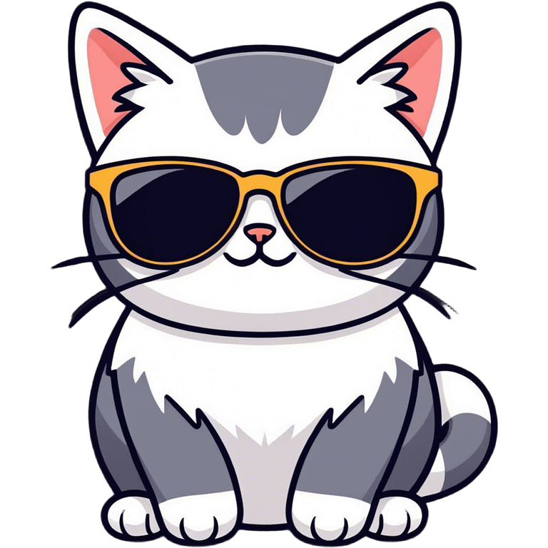 Cat with sunglasses emoji