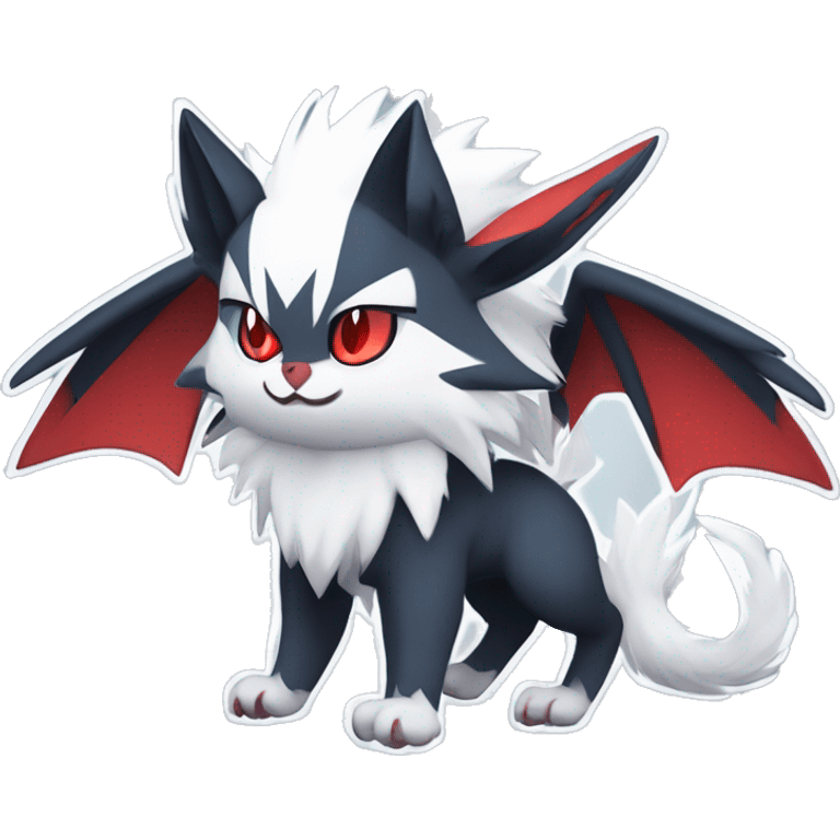 Edgy Cool Kawaii Litten-Absol-Zorua-Zangoose-Pokémon Full Body emoji