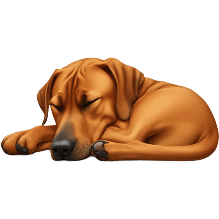  Rhodesian Ridgeback sleeping  emoji