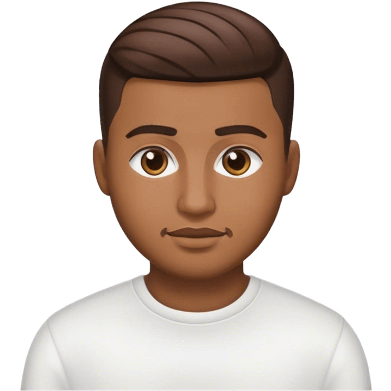 a brown guy with brunette low taper fade emoji