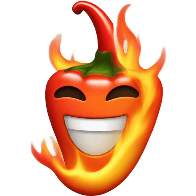 Flaming chilis emoji