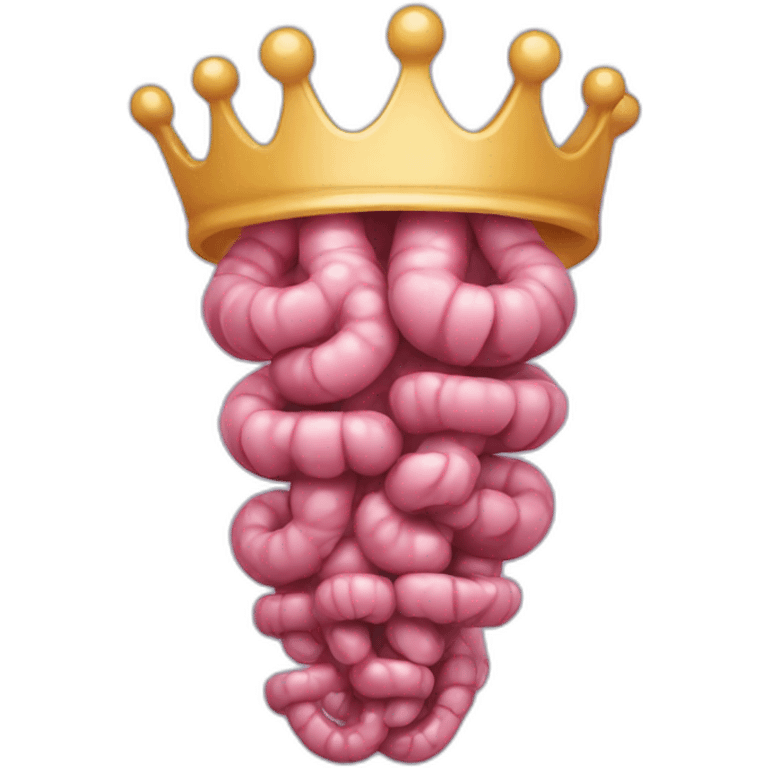 intestines with crown emoji