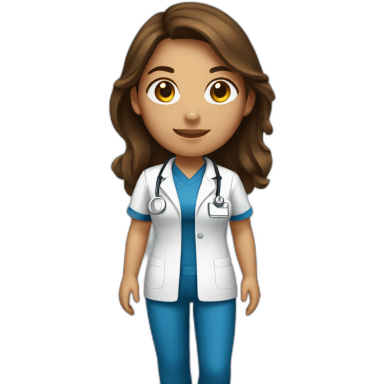 Brown-haired-young-waisian-woman-nurse emoji