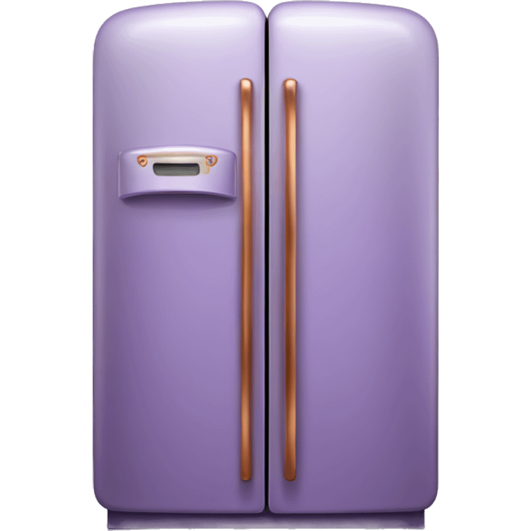 Realistic lavender and copper fridge. emoji