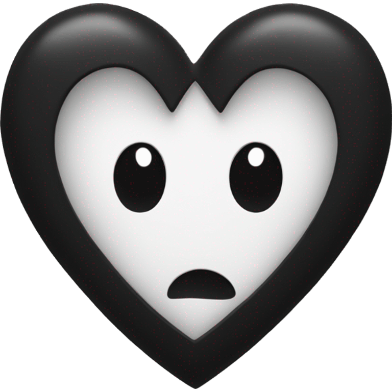 black heart with fite emoji