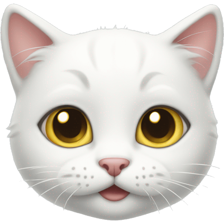 cute white kitty emoji