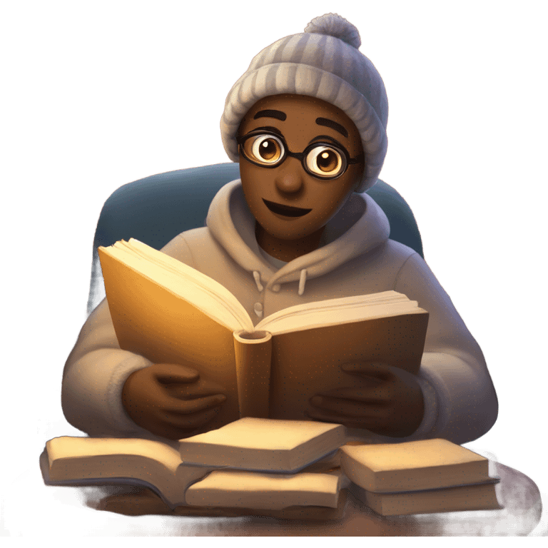 Cozy reading a book emoji