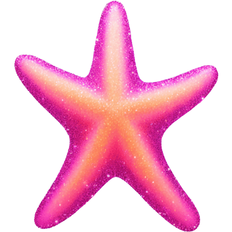 Pink ombre starfish with glitter  emoji