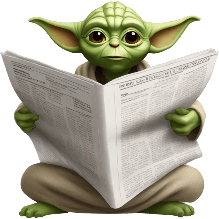 yoda reading newspaper emoji