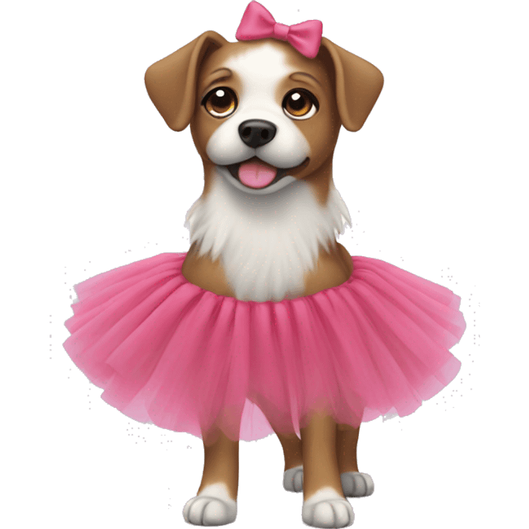 dog wearing a tutu emoji