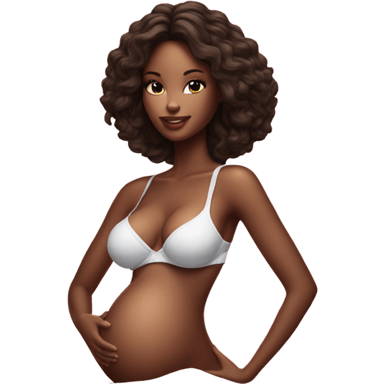 Photo of a Victoria secret model pregnant  emoji