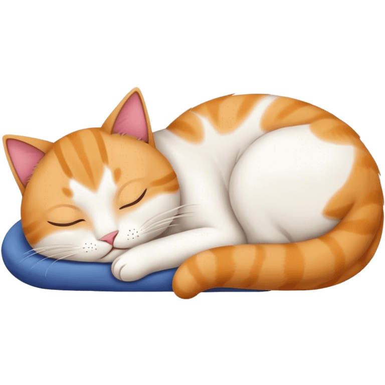 A cat sleeping emoji