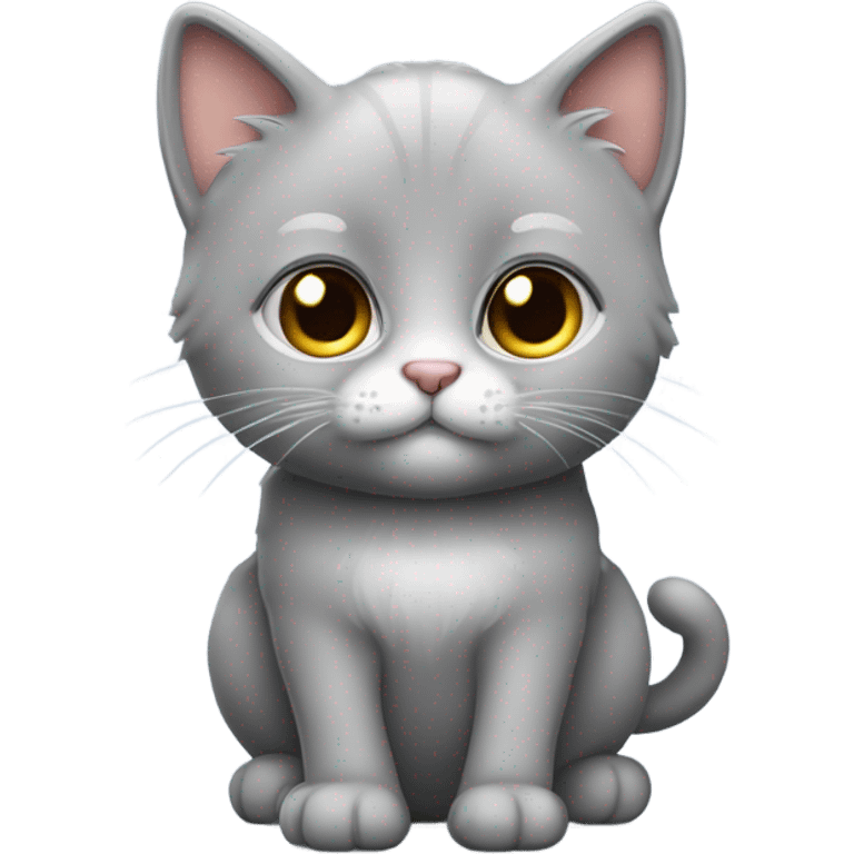 Petit chat gris migon emoji