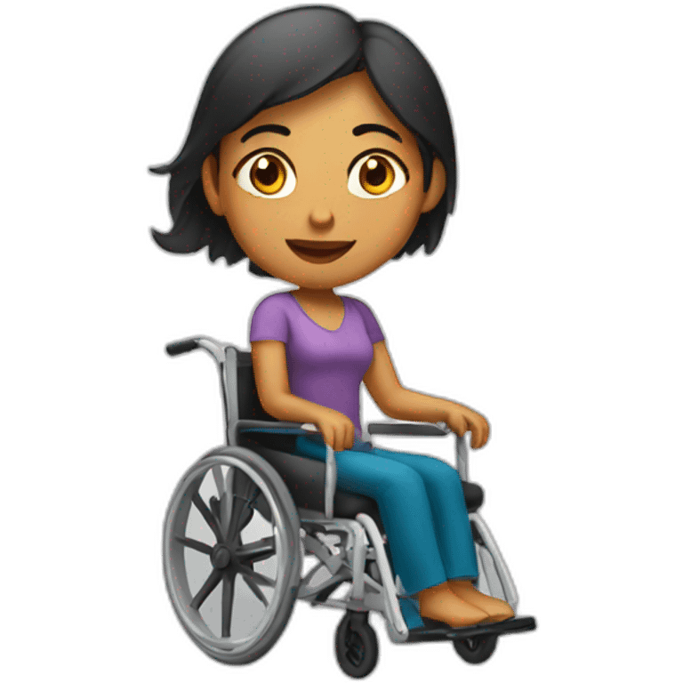 indian woman on a wheelchair emoji