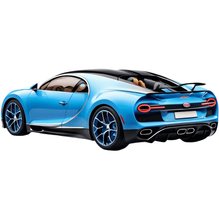 Bugatti Chiron - Bugatti (Model Year: 2022) (Iconic colour: Blue and black) emoji