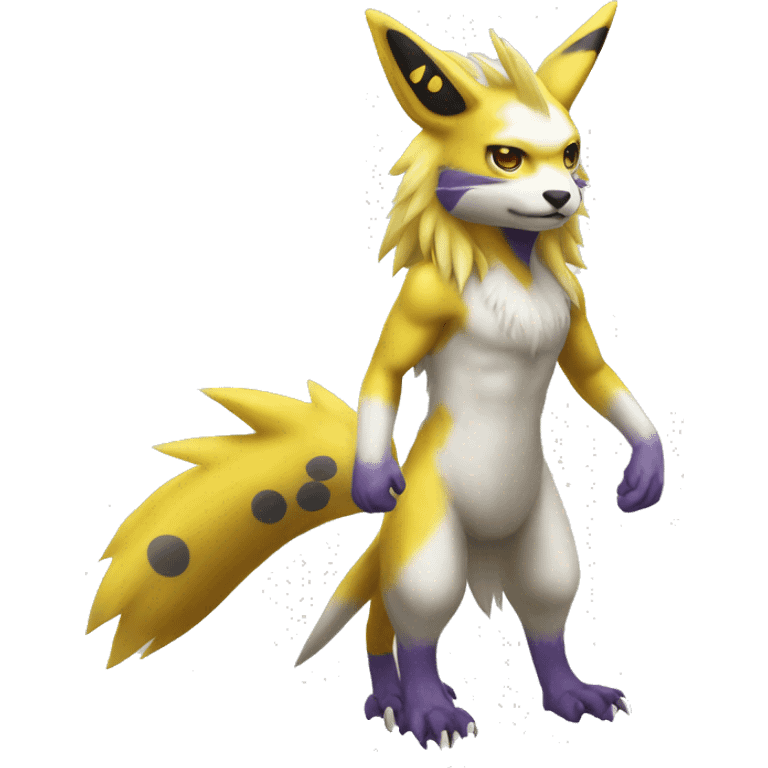 Lombax-Renamon full body with spots emoji