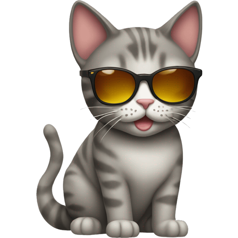 Cat with sunglasses emoji