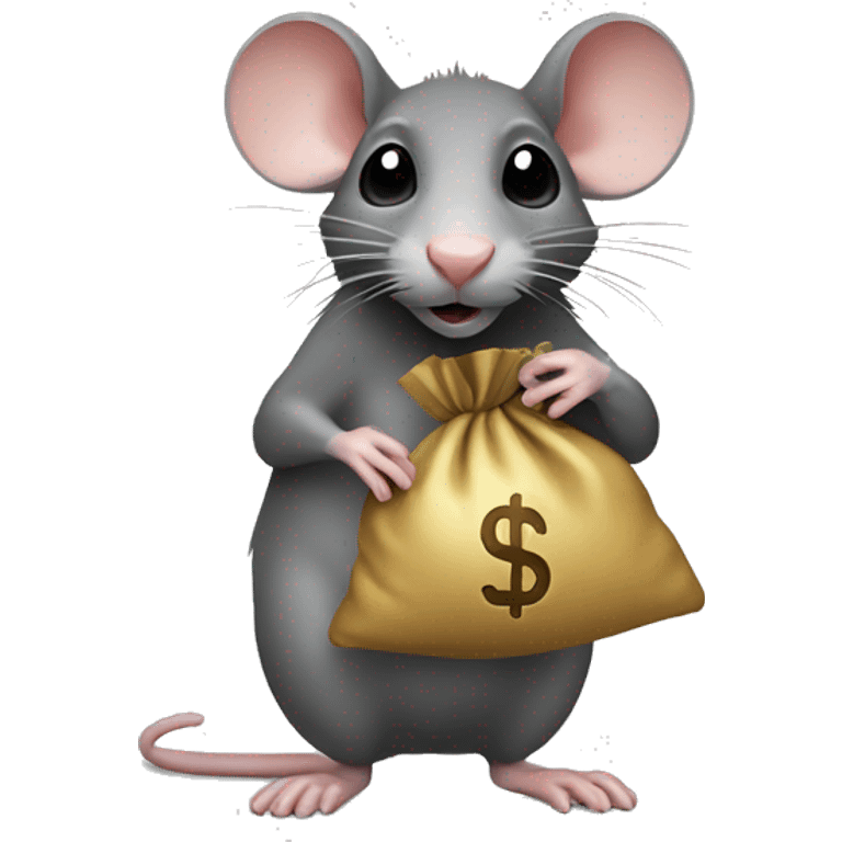 rat with money bag emoji