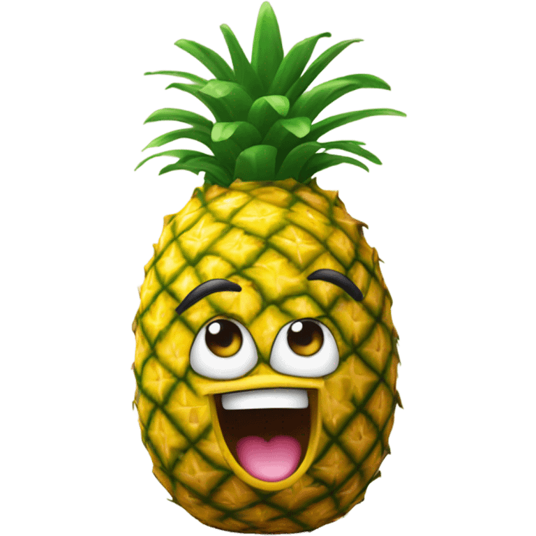 Upside down pineapple girl emoji