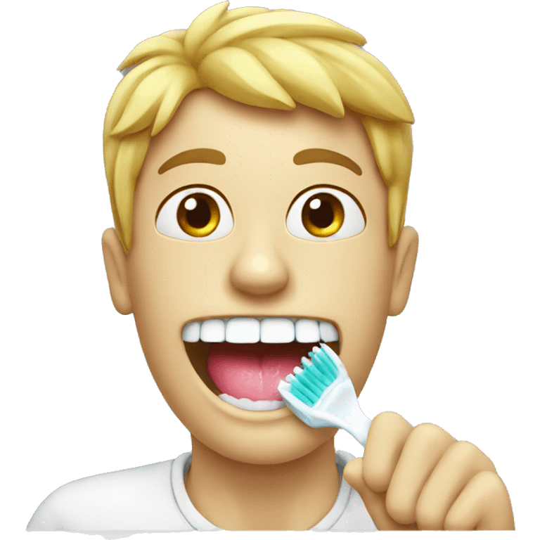 washing teeth with toothbrush emoji