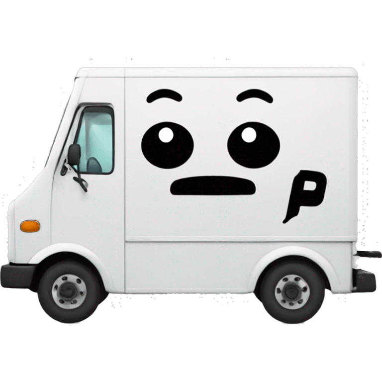 Boxtruck with letters "PGS” on the side emoji