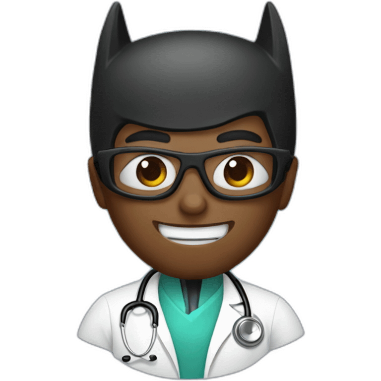 Bat man as a doctor emoji