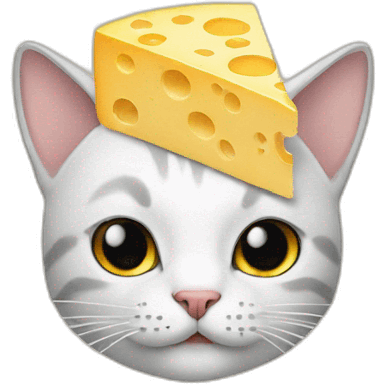 cat with cheese on head emoji